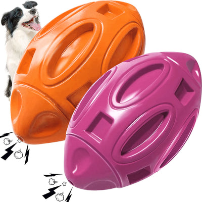 Tough Chew Squeaky Balls - 2-Pack for Power Chewers