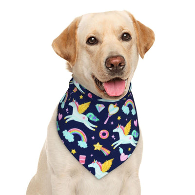 Unicorn Rainbow Stars Pet Bandana